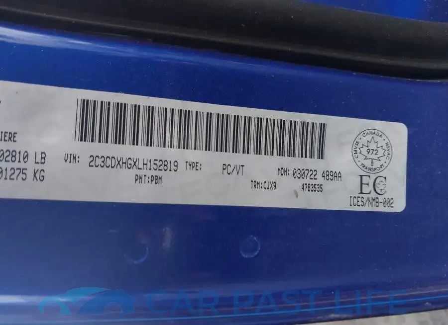2C3CDXHGXLH152819# 9