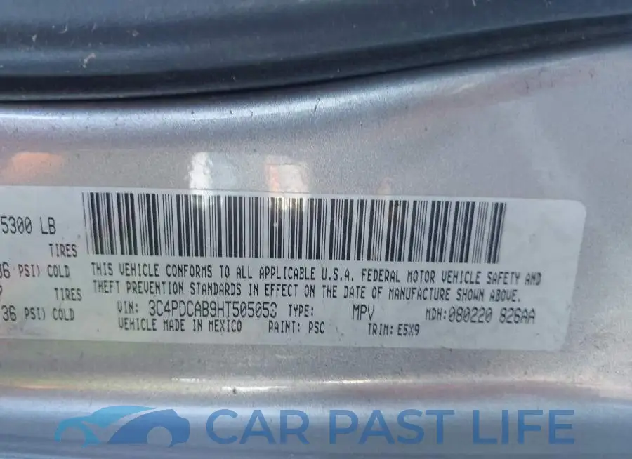 3C4PDCAB9HT505053# 9