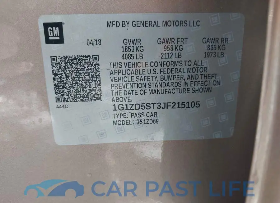 1G1ZD5ST3JF215105# 9