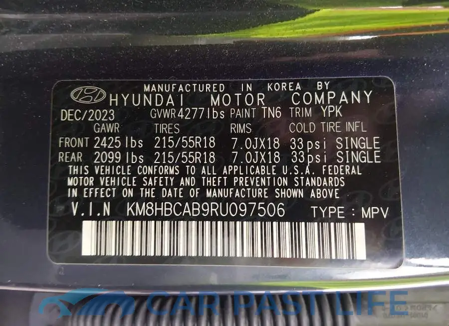KM8HBCAB9RU097506# 9