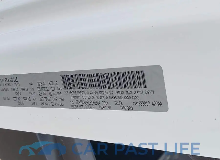 3C6TRVNG9LE100204# 9