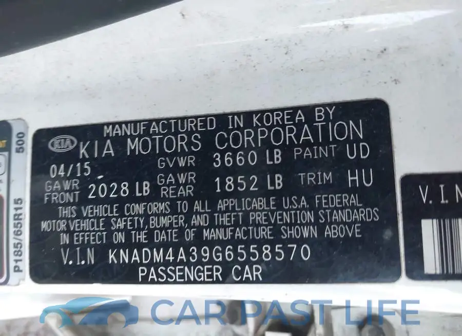KNADM4A39G6558570# 9