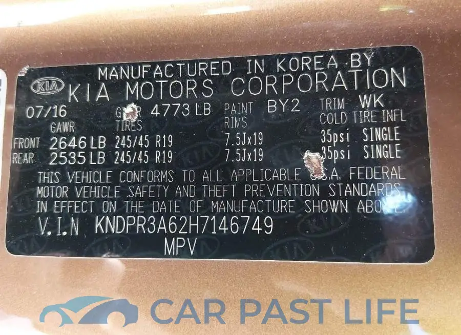 KNDPR3A62H7146749# 9