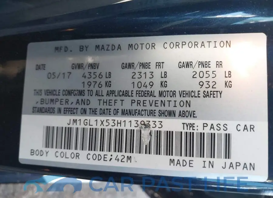 JM1GL1X53H1139333# 9