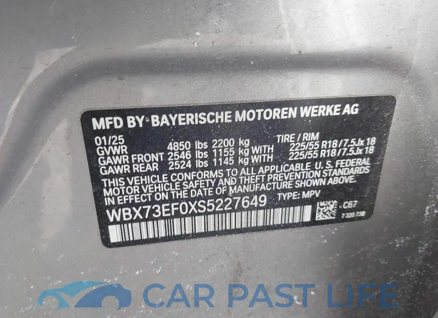 WBX73EF0XS5227649# 9