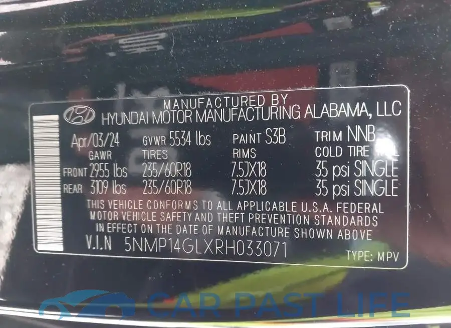 5NMP14GLXRH033071# 9