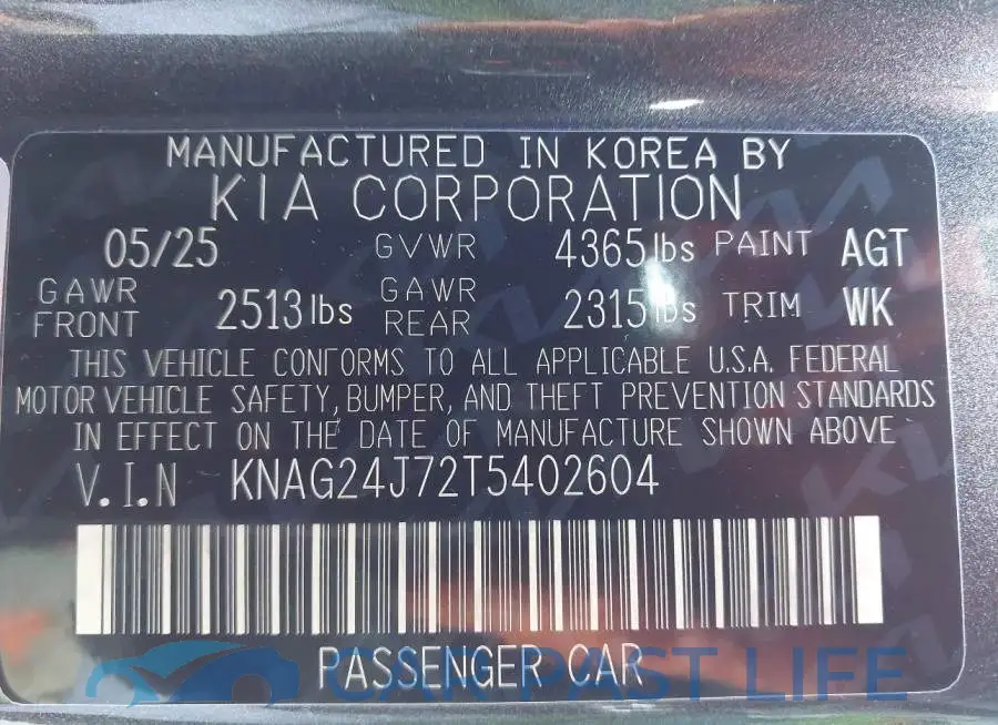 KNAG24J72T5402604# 9