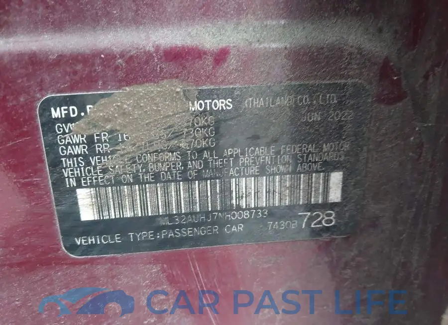 ML32AUHJ7NH008733# 9