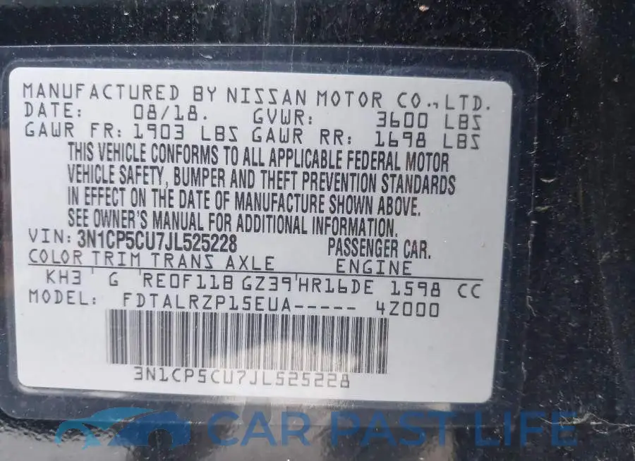 3N1CP5CU7JL525228# 9