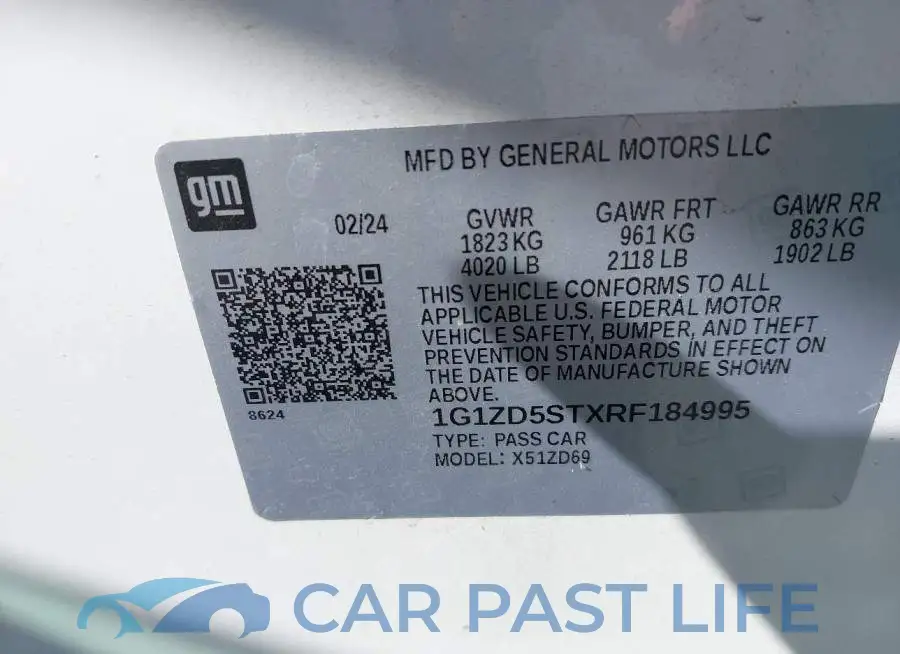1G1ZD5STXRF184995# 9