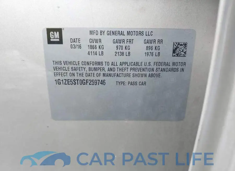 1G1ZE5ST0GF259746# 9