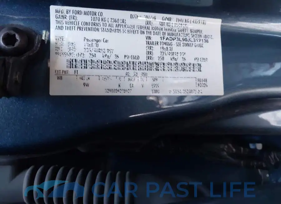 1FADP3L90JL312138# 9