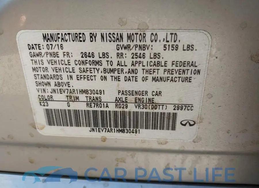 JN1EV7AR1HM830491# 9