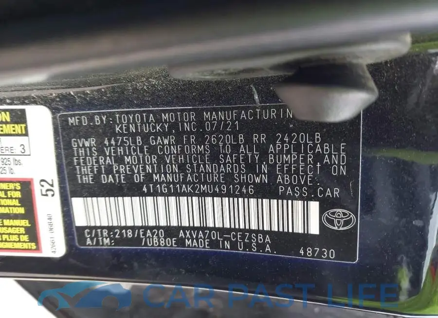 4T1G11AK2MU491246# 9