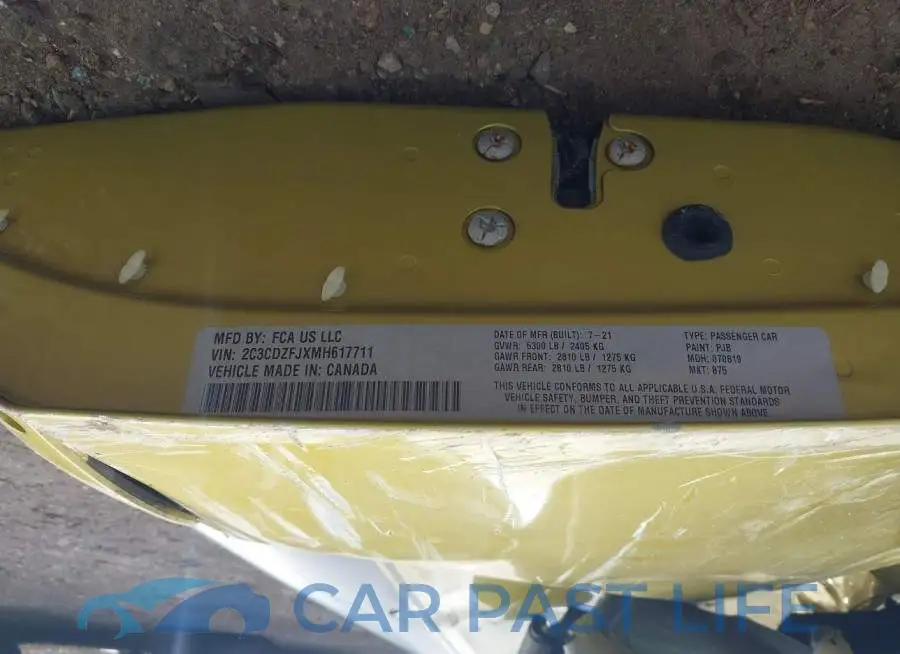 2C3CDZFJXMH617711# 9