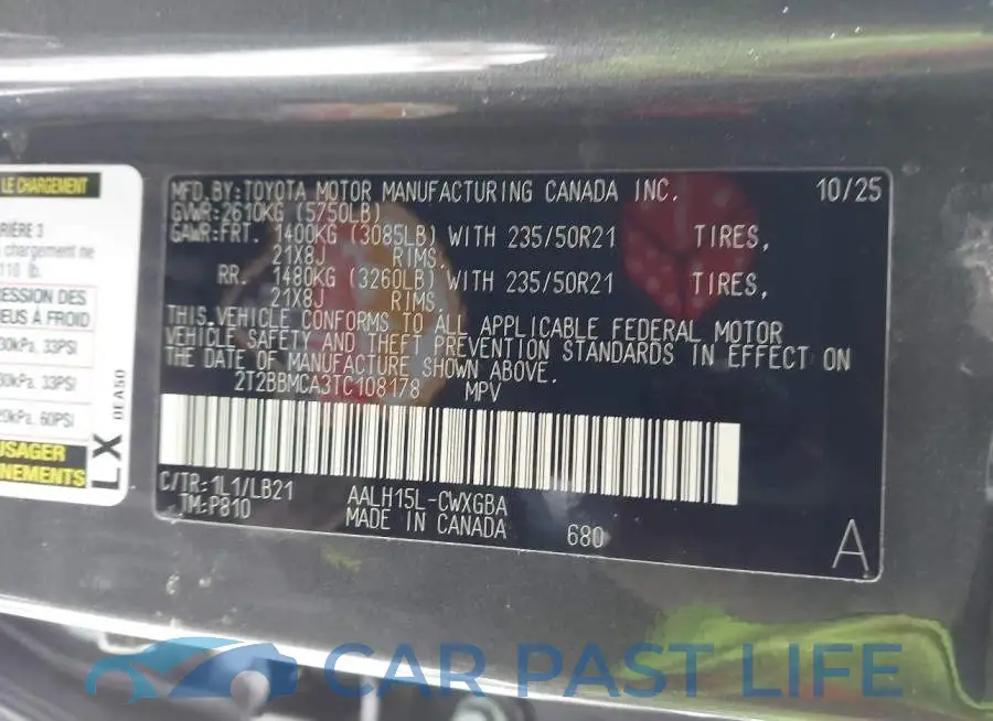 2T2BBMCA3TC108178# 9