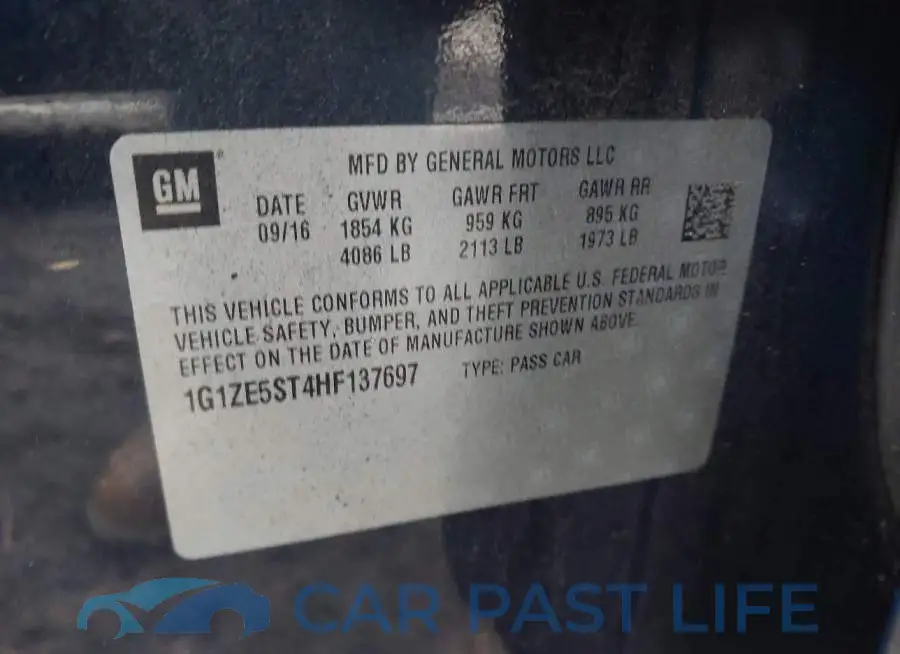1G1ZE5ST4HF137697# 9