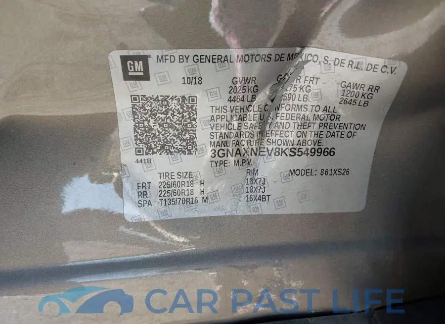 3GNAXNEV8KS549966# 9