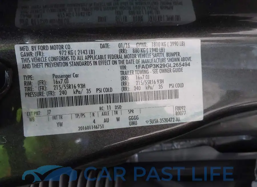 1FADP3K29GL265494# 9