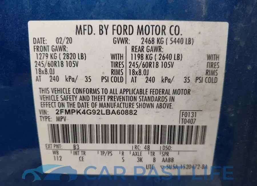 2FMPK4G92LBA60882# 9