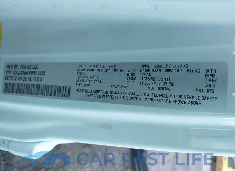 1C4JJXN64PW611535# 9