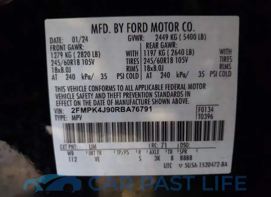 2FMPK4J90RBA76791# 9