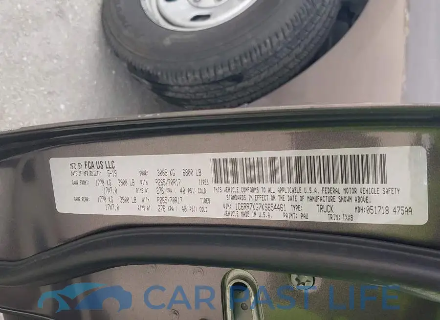 1C6RR7KG7KS654461# 9