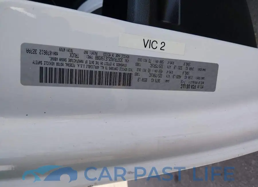 3C6TRVAG5JE150388# 9