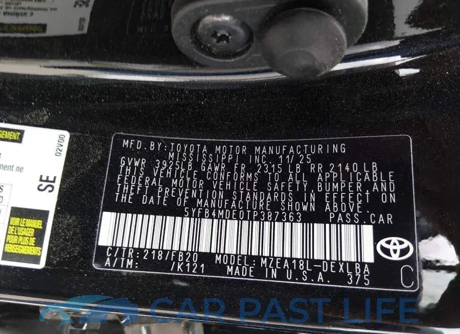 5YFB4MDE0TP387363# 9