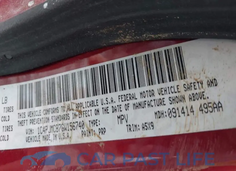 1C4PJMCB7GW156740# 9