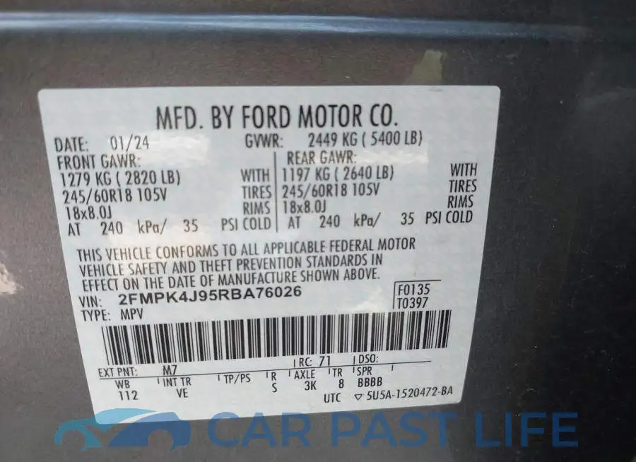 2FMPK4J95RBA76026# 9