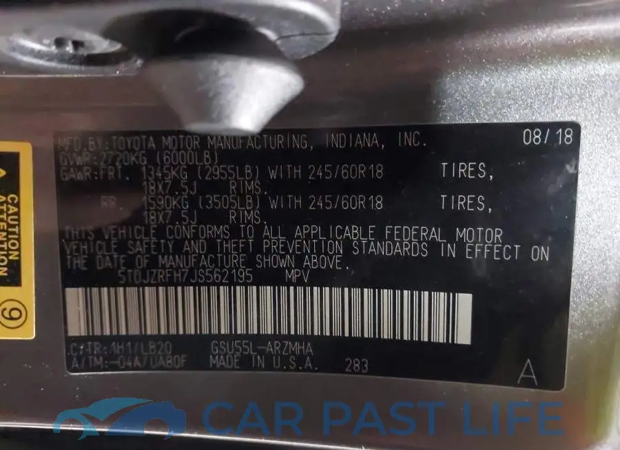 5TDJZRFH7JS562195# 9