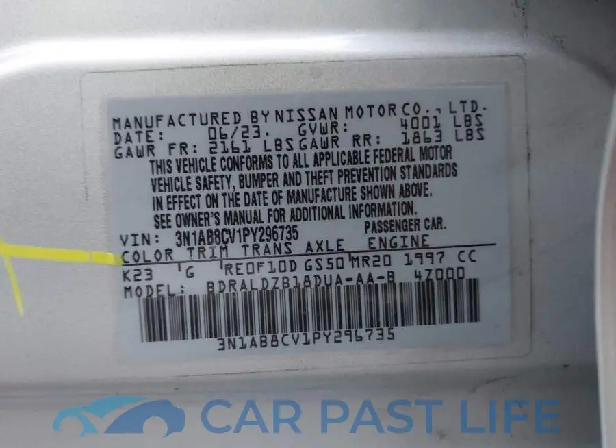3N1AB8CV1PY296735# 9