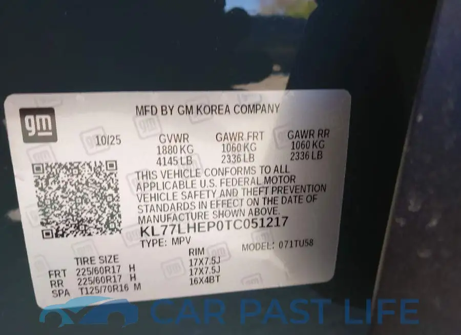 KL77LHEP0TC051217# 9
