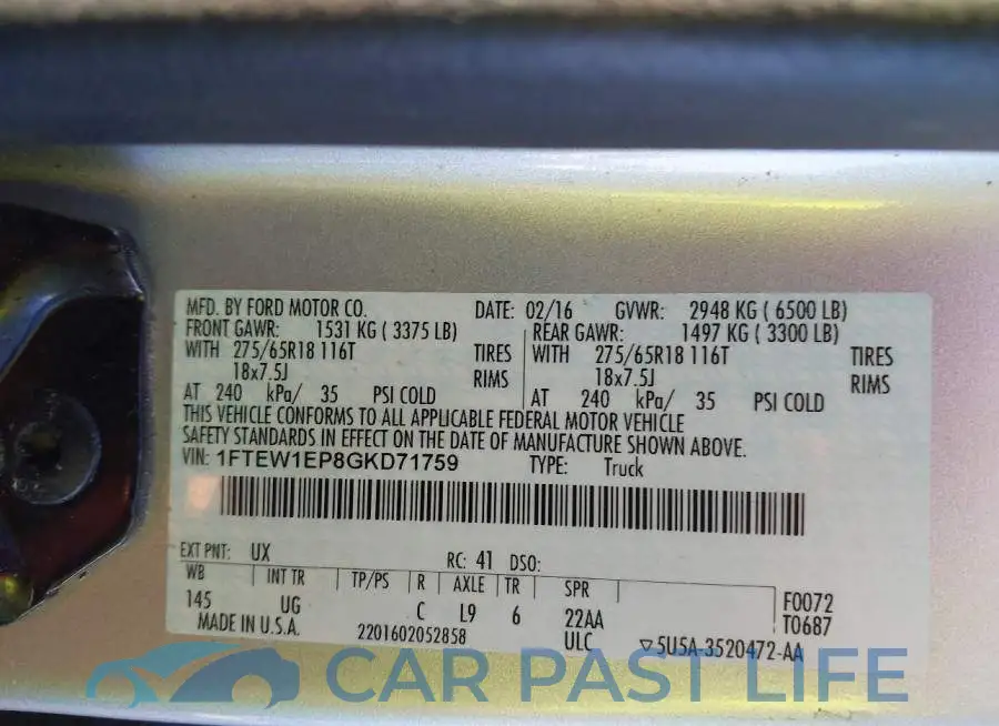1FTEW1EP8GKD71759# 9