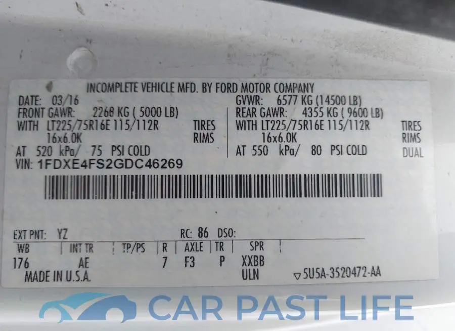 1FDXE4FS2GDC46269# 4