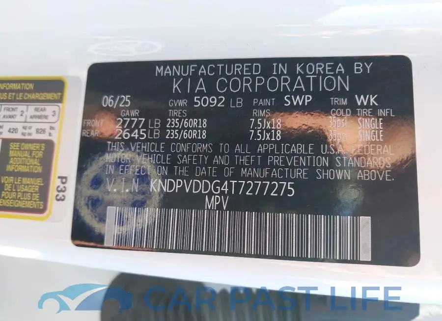 KNDPVDDG4T7277275# 9