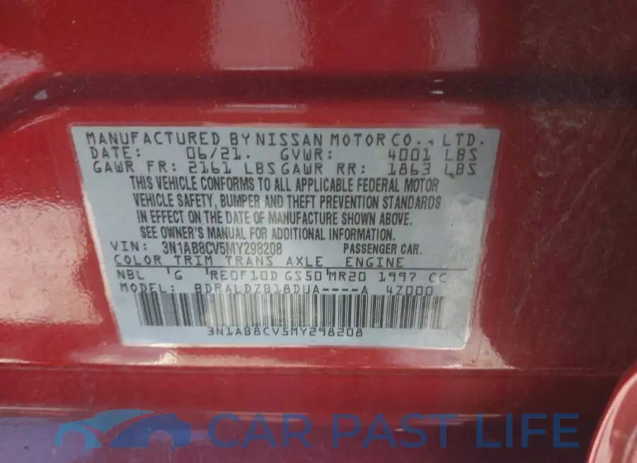 3N1AB8CV5MY298208# 9