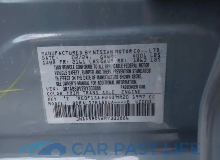 3N1AB8DV2RY303886# 9