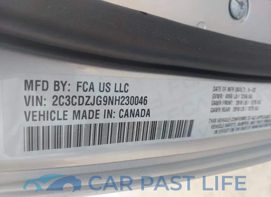 2C3CDZJG9NH230046# 9