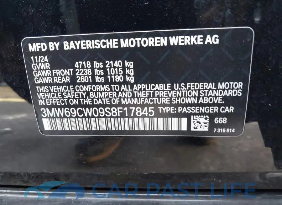 3MW69CW09S8F17845# 9