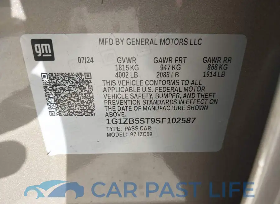 1G1ZB5ST9SF102587# 9
