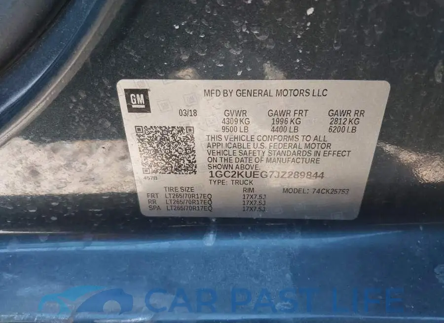 1GC2KUEG7JZ289844# 9