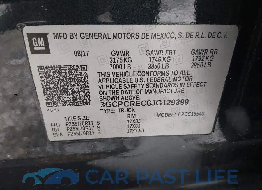 3GCPCREC6JG129399# 9