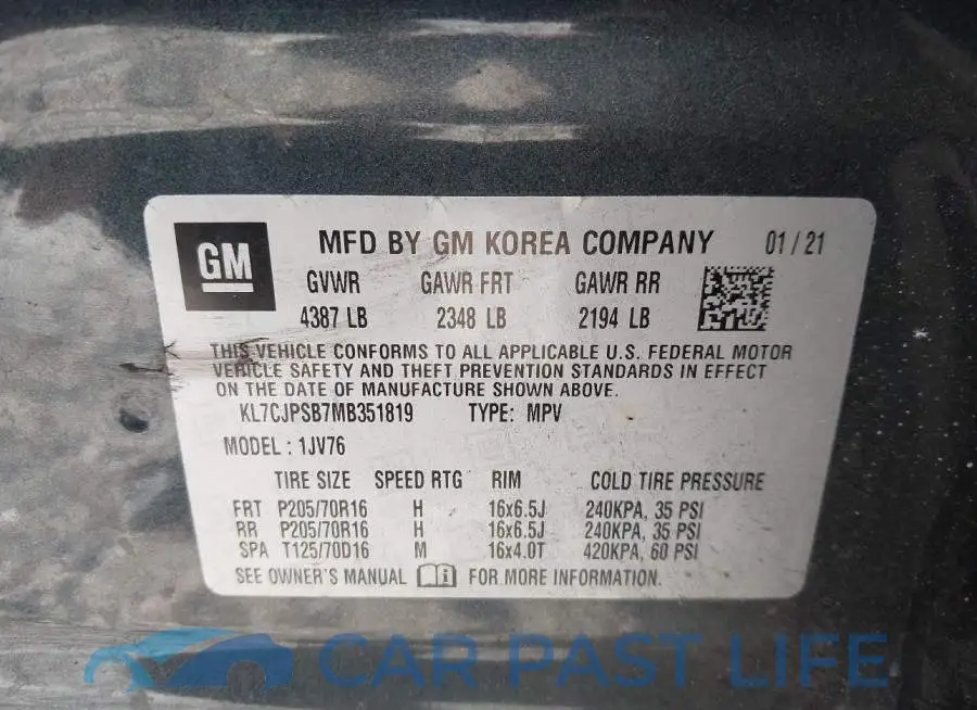 KL7CJPSB7MB351819# 9