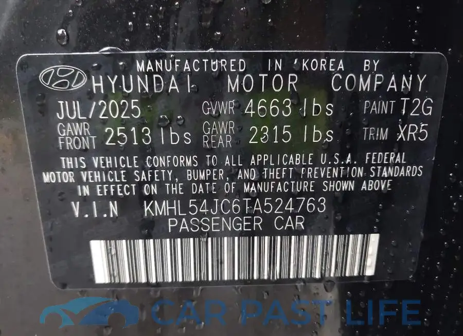 KMHL54JC6TA524763# 9