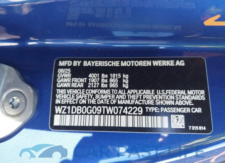 WZ1DB0G09TW074229# 9
