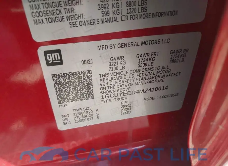 1GCUYEED4MZ410014# 9