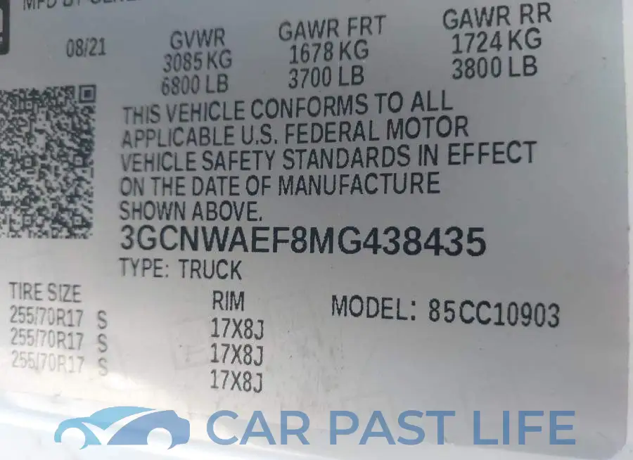 3GCNWAEF8MG438435# 9