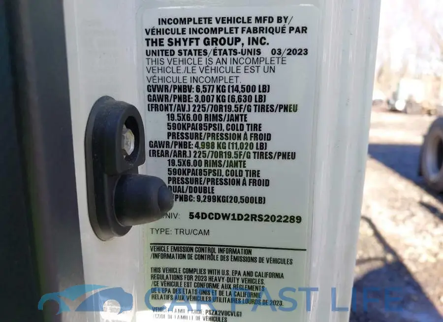 54DCDW1D2RS202289# 8